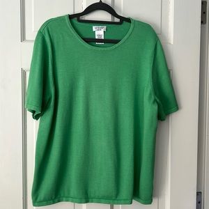 Liz Baker Woman Green 2X Short Sleeved Sweater